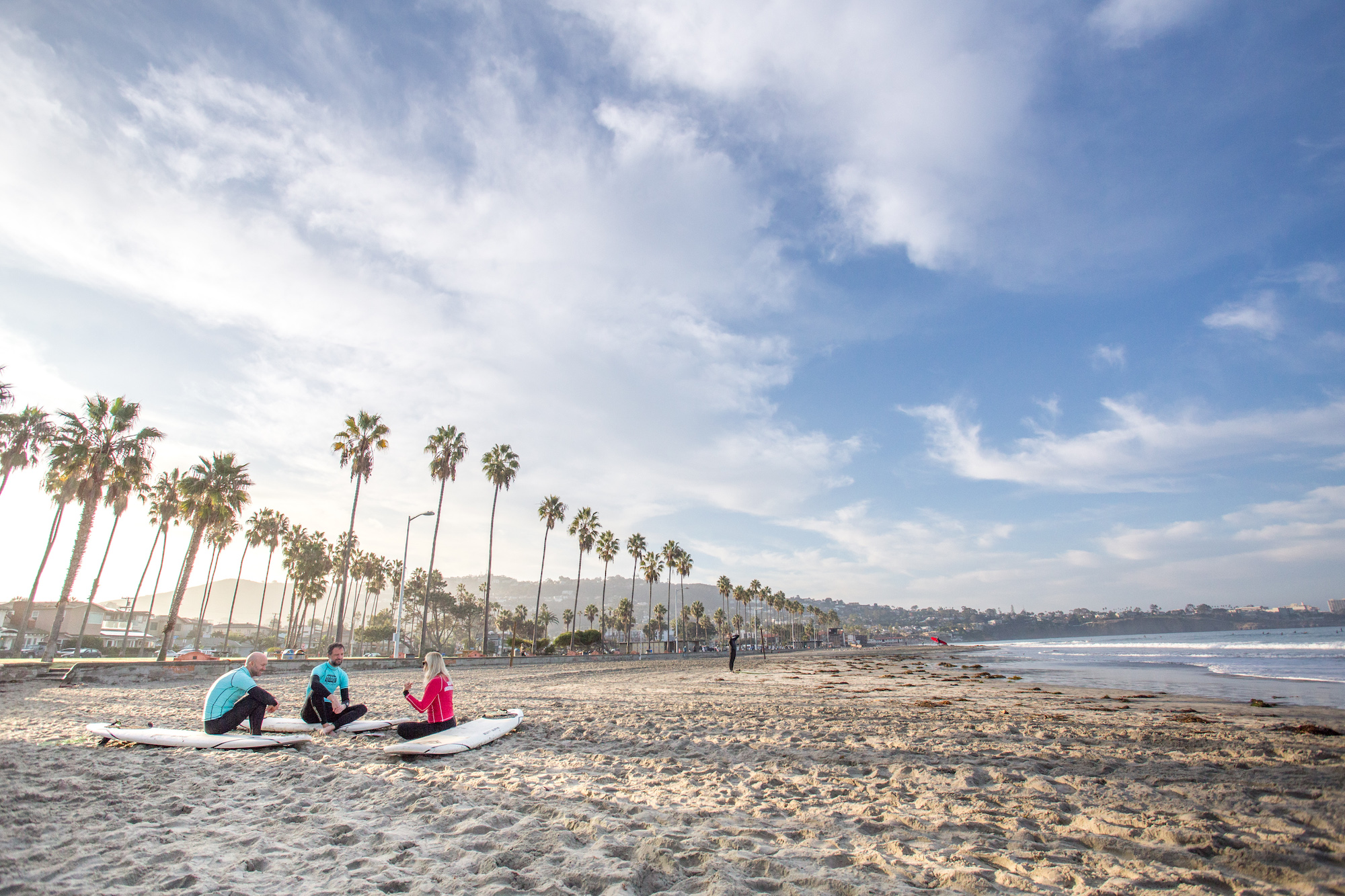 Student and surf instructor at La Jolla Shores Beach